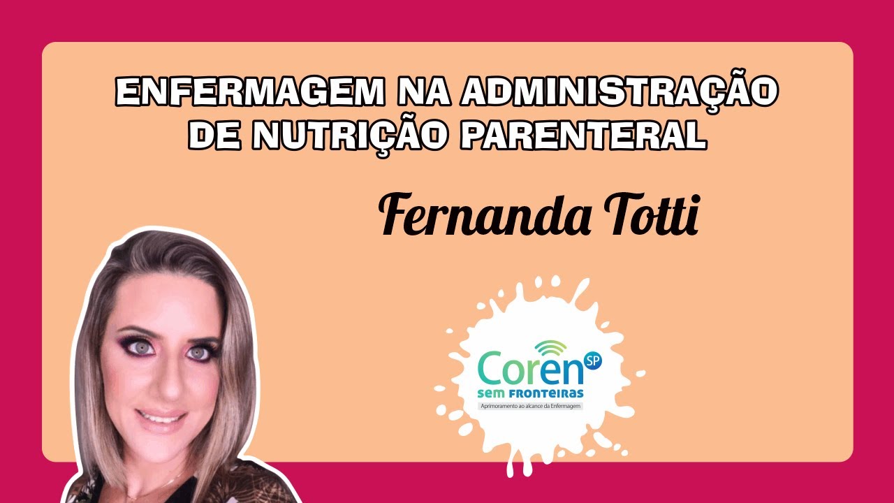 Enfermagem na administração de nutrição parenteral