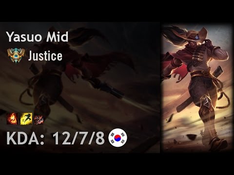 Yasuo Mid vs Malzahar - Justice - KR Challenger Patch 6.23