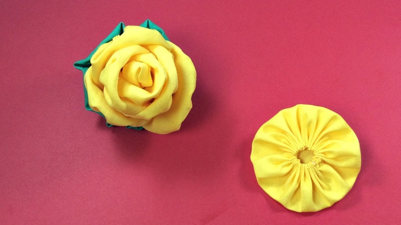 ROSA  de TECIDO -  FABRIC FLOWERS