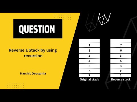 Reverse A Stack By Using Recursion Stack Dsa Harshitdevsainia