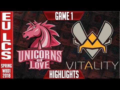 UOL vs VIT Highlights | EU LCS Week 8 Spring 2018 W8D1 | Unicorns of Love vs Vitality Highlights