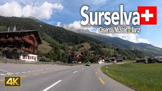 Surselva, Switzerland 🇨🇭 Driving from Disentis/Mustér to Ilanz