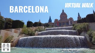 [FHD] BARCELONA | Sants Estació, Pl. Espanya, MNAC | Relaxing walk