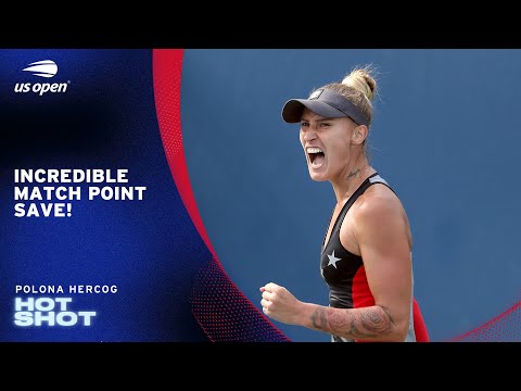 Amazing Match Point Save from Polona Hercog | 2025 US Open Qualifying Round 1