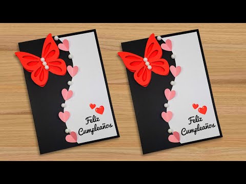 🦋Tarjeta de cumpleaños hecha a mano 🦋 Beautiful Handmade Birthday card