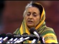 Indira Gandhi Gives A Speech Hindi Archival Footage From 1982