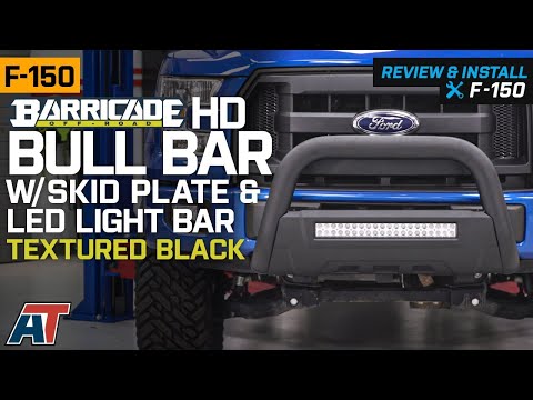 2004-2019 F150 Barricade HD Bull Bar w/ Skid Plate & LED Light Bar - Textured Black Review & Install