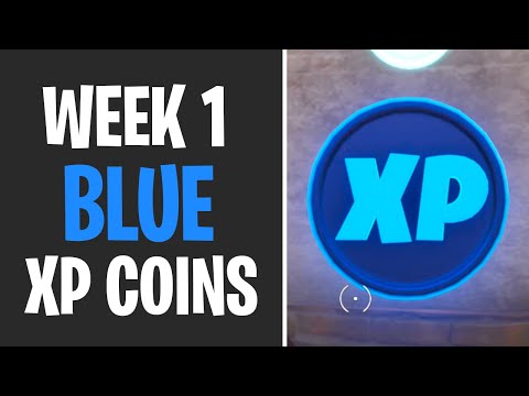 All Blue XP Coin Locations WEEK 1 - Fortnite