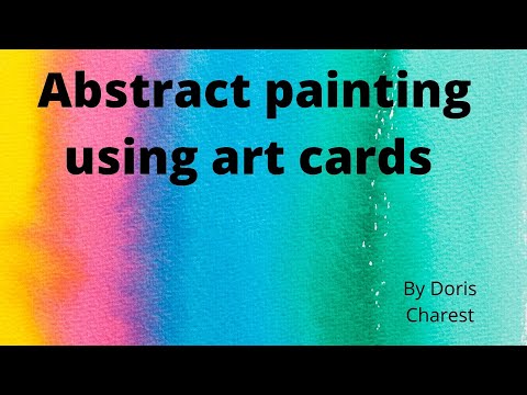 Doris Charest art: Abstract painting using art cards series