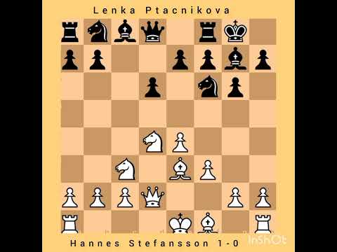 Hannes Stefansson vs Lenka Ptacnikova | Icelandic Chess Championship, 2023 #chess #chessgame