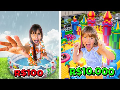 PULA PULA INFLÁVEL de R$100, R$1000 ou R$10000 - DESAFIO (compilação)