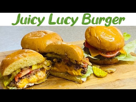 How To Make A Juicy Lucy Burger | Stuffed Cheeseburger Recipe