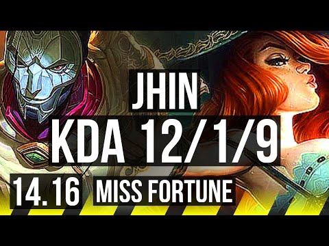 JHIN & Bard vs MISS FORTUNE & Alistar (ADC) | 12/1/9, Legendary, 500+ games | EUW Master | 14.16