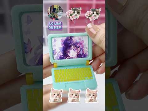 DIY máy tính mini màu tím bầu trời sao 💜 | Fan chọn màu – chị Su Kem làm