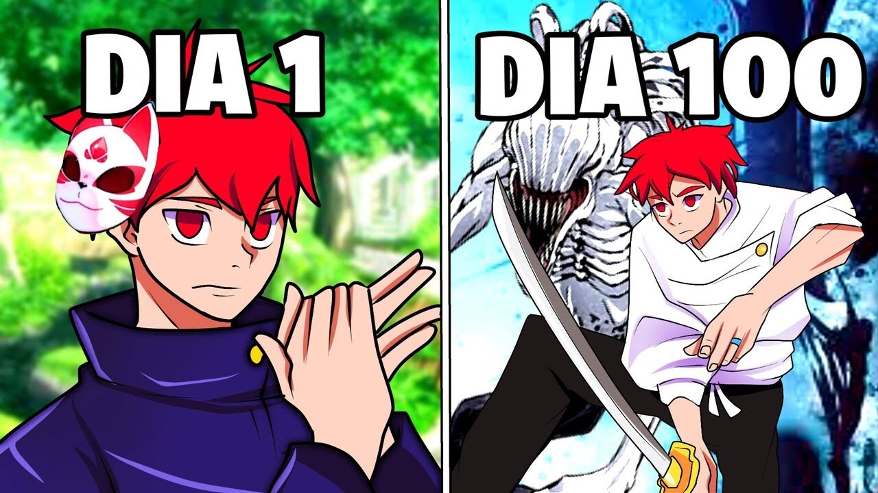 Sobrevivi 100 Dias no Minecraft Jujusu Kaisen! - O FILME