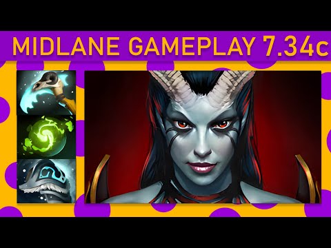 🌟bzm Queen of Pain 25+ Kills! Mid Gameplay - Dota 2 Top MMR