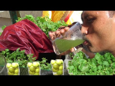 Pudina Lemon Cold Water Drink in Kolkata Street | Indian Street Food | Healthy Summer Drink