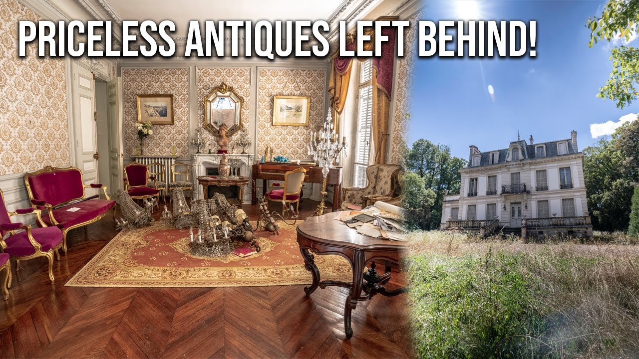 Discovery of a Breathtaking Abandoned Noble Mansion in France | Priceless antiques left behind