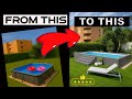 Turning Our INTEX Above Ground Pool Into A Backyard Resort ️