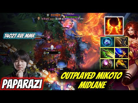 Paparazi Lina Full magical build damage dominates Mikoto at mid show how  legend plays mid lane.
