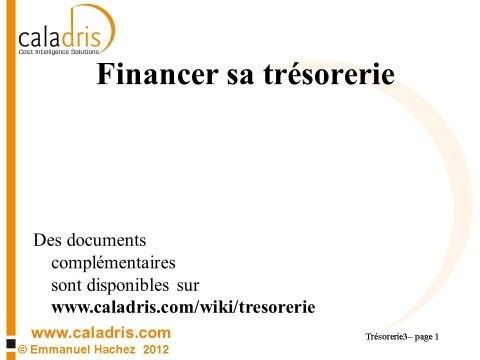 comment financer trésorerie