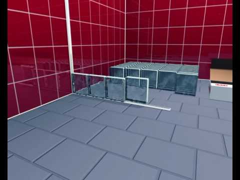 Block Lock System -  Montage Glasbausteine , Glasbausteinverlegung