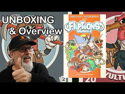 Fliptoons Season 2 Unboxing & Overview | Board Game | Thunderwork Games | Jordy Adan & Renato Simões