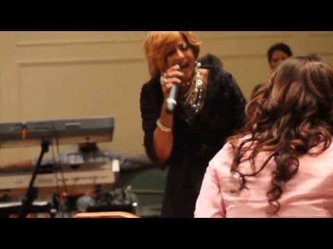 Dr. Dorinda Clark Cole singing with Le'Andria Johnson