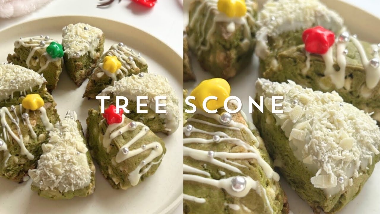 【焼くまで５分｜混ぜるだけ】クリスマスにぴったりな可愛いスコーンの作り方🎄♡