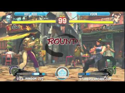 Nes & HotRod vs Crizzle & VDon - SSF4 Random 2v2 GF - Starbase Arcade