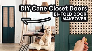 DIY Cane Closet Doors - Bi-Fold Door Makeover