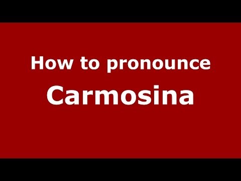 How to pronounce Carmosina (Italian/Italy) - PronounceNames.com