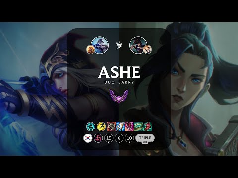 Ashe ADC vs Caitlyn - KR Master Patch 13.1