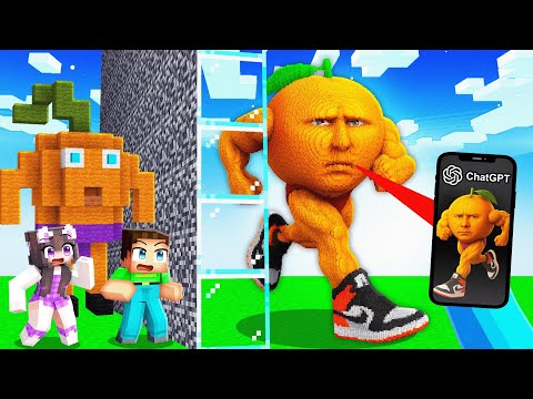 I CHEAT with AI in a building challenge in Minecraft!