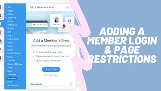 Adding A Member Login and Page Restrictions in Wix | Wix.com Tutorial
