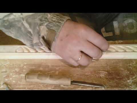 Резьба по дереву. Резная рама под зеркало. (Видео №1).