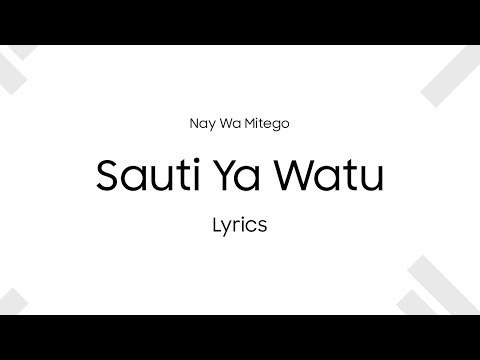 Nay Wa Mitego - Sauti Ya Watu (Official Music Audio Lyrics )