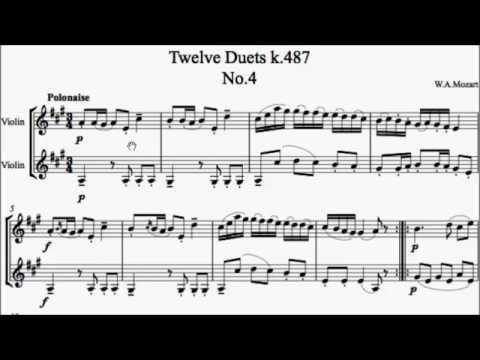 Trinity TCL Violin 2016-2019 Grade 3 A4 Mozart Polonaise K.487 No.4 Sheet Music