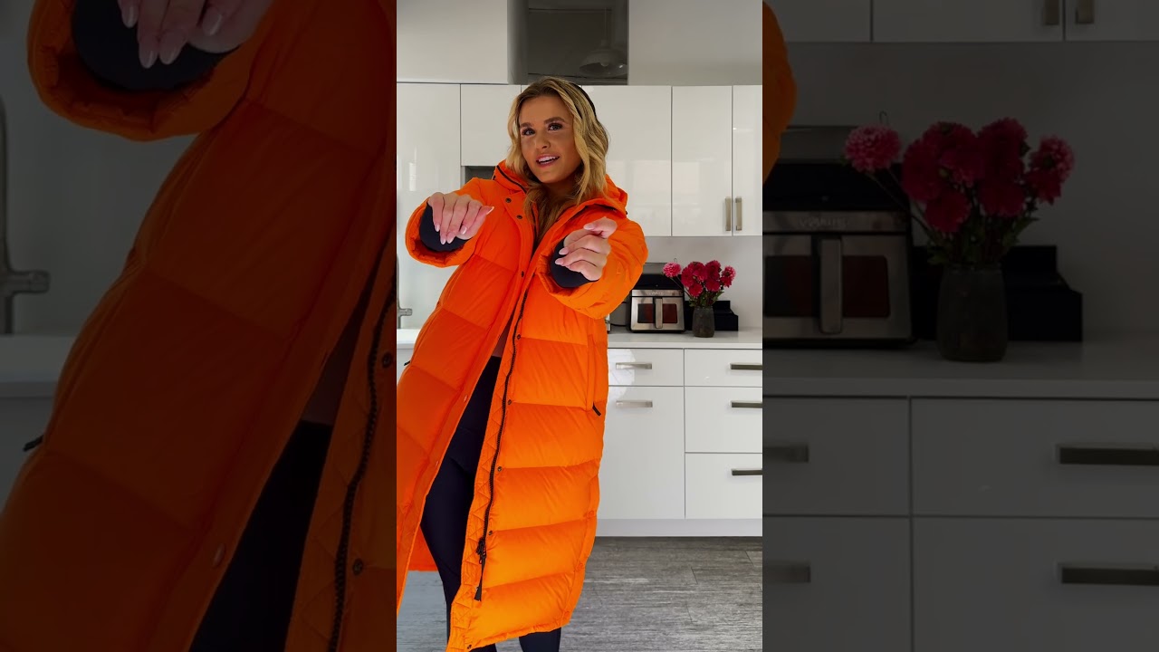 Embrace the chill in pure elegance ❄️ The Aurora Long Down Coat keeps you warm