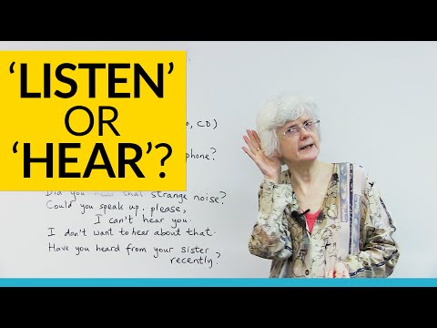 Basic English Lesson: LISTEN or HEAR?