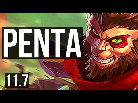 WUKONG vs VOLIBEAR (TOP) | Penta, Rank 8 Wukong, Legendary, 300+ games | NA Challenger | v11.7