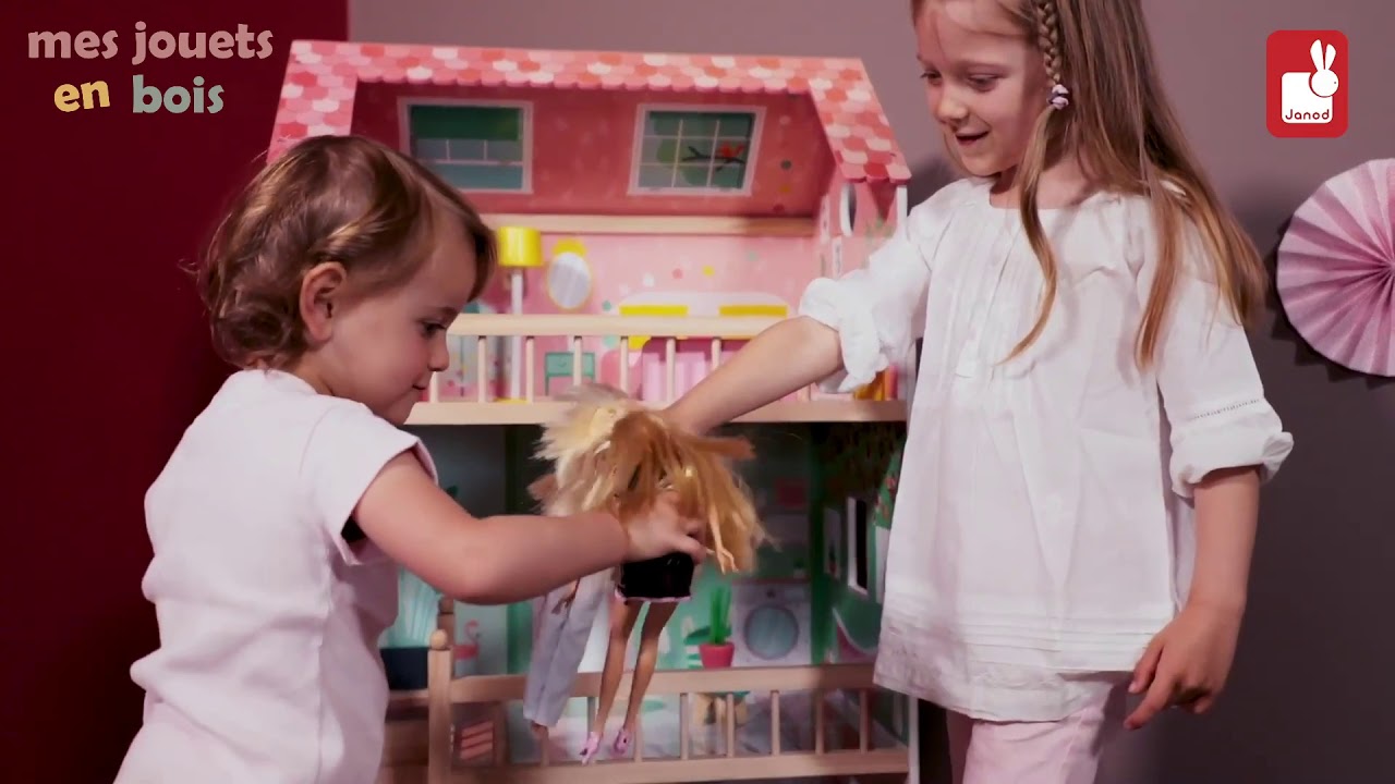 Maison de poupée en bois pour enfant - Happy day