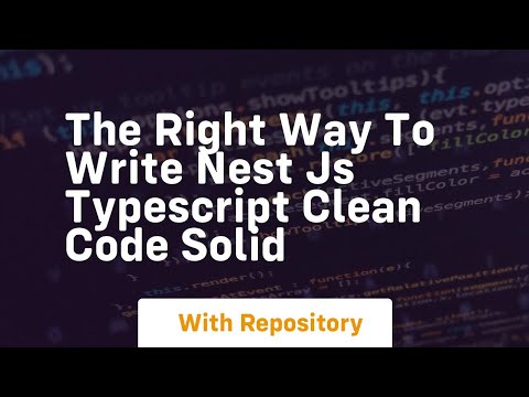 the right way to write nest js typescript clean code solid