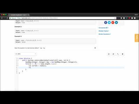 Contains Duplicate II