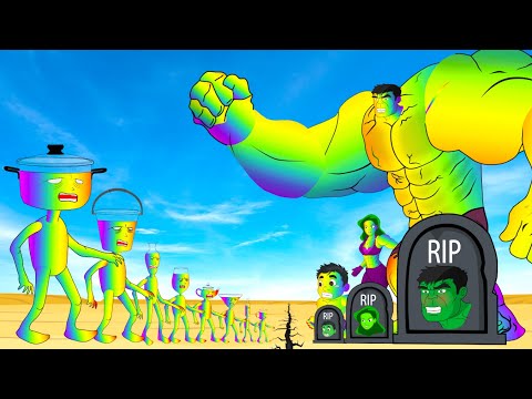 Rescue RAINBOW HULK Family From Team MONSTER RADIATION : Returning From The Dead SECRET - FUNNY