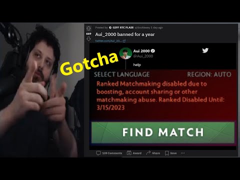 Aui_2000 Prohibited From Playing Dota For 1 Year - Reddit Review #165