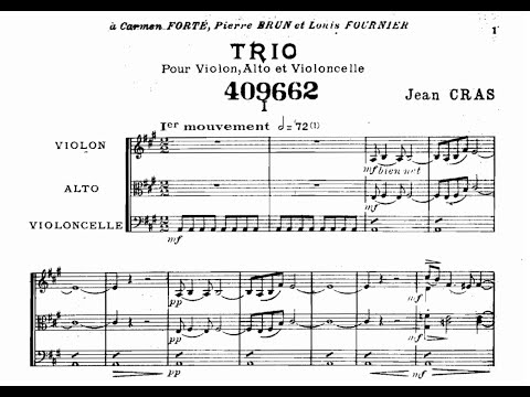 Jean Cras - String Trio