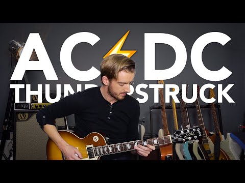 THUNDERSTRUCK Guitar lesson Tutorial AC/DC HOW TO PLAY IT FAST