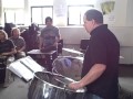 Murray Mast Playing Steel Drums During Masterclass