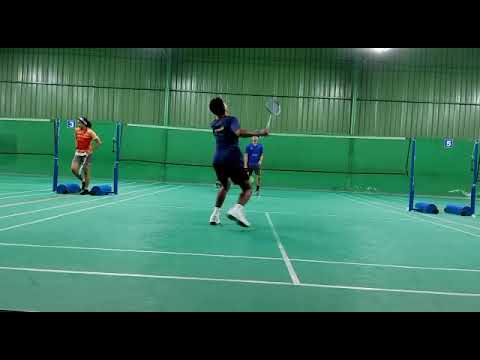 Badminton - 2 Vs 1 Practice - No attacking shots to improve consistency and for long rally.